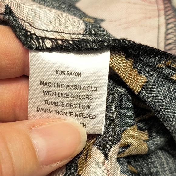 Just Found Black Floral High-low Maxi Dress 3X Long Sleeves - Picture 6 of 8